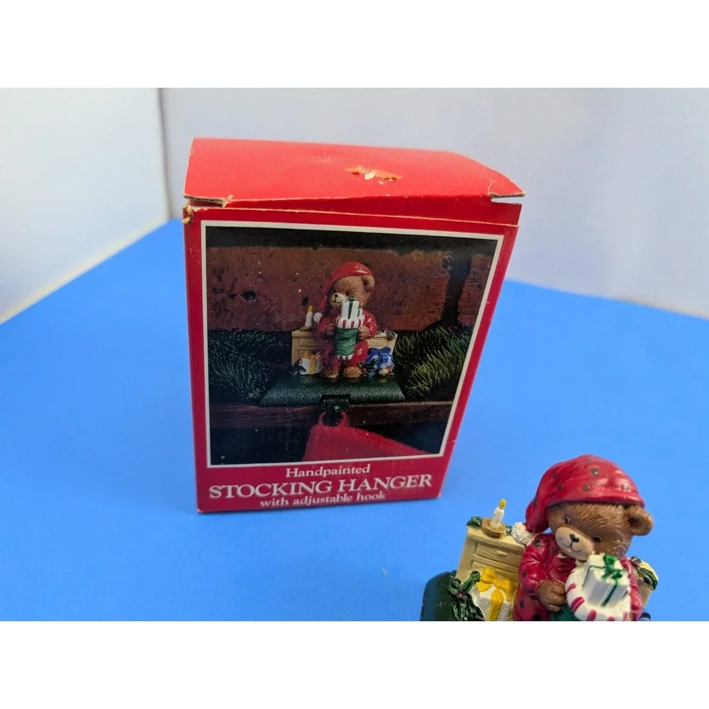 Potpourri Press Vintage Nightcap Teddy Bear Stocking Hanger